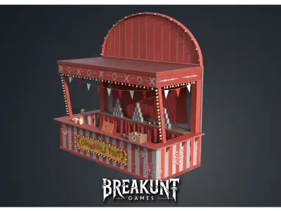 Chamboule Tout Circus - 3D Model High Poly  3D model
