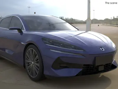  Denza Z9 Electric Sedan Rigged 