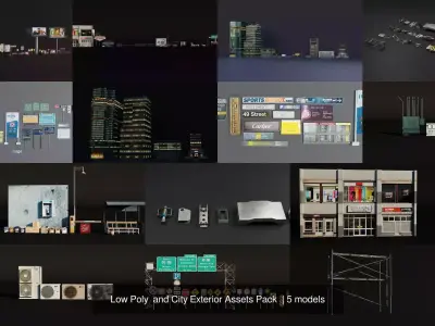 Low Poly  and City Exterior Assets Pack 