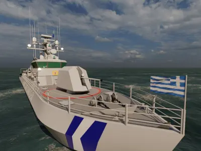 COAST GUARD SHIP PATROL 3D model