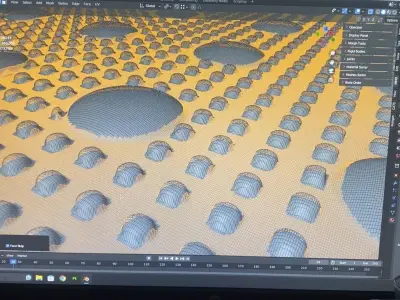 Yellow Sidewalk Truncated Dome Bump Pads Low-poly 3D model