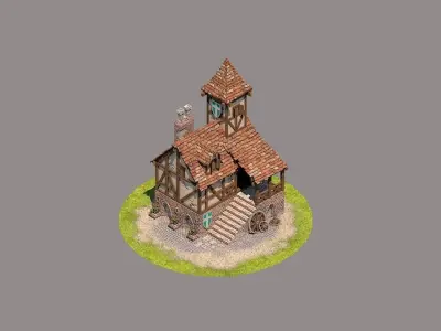Teuton buildings 3D model