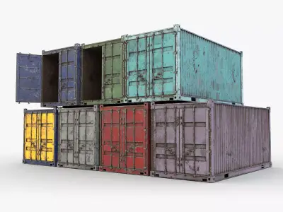 Realistic Shipping Container 3D model