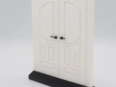 Functional Double Door style 8 multi-color and multi-material  3D print model