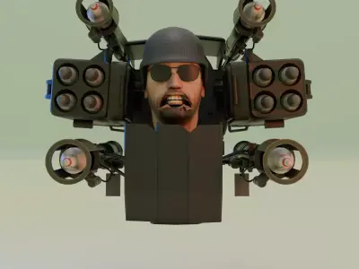 multi  rocketeer skibidi toilet 3D model