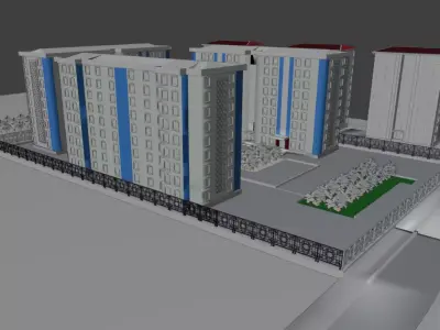 house Low-poly 3D model 44