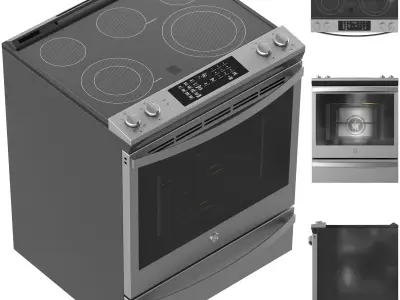 GE Appliance Collection 01 Low-poly 3D model