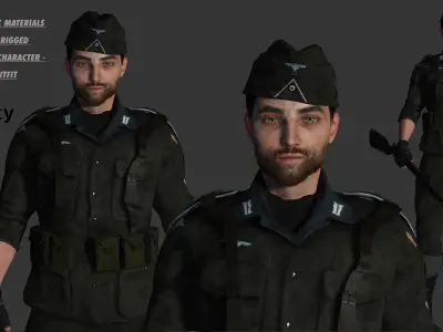AAA 3D REALISTIC MALE CHARACTER - MILITARY ARMY OUTFIT