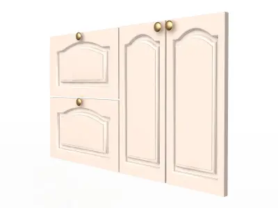 Kitchen Cabinet Door Classic Zaur Low-poly 3D model