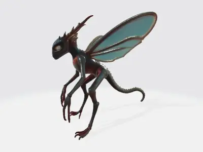 Flying alien creature 3D model