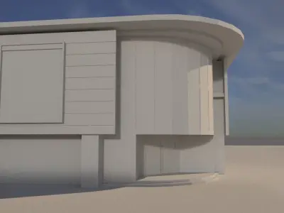 High Quality Corner Building  3D model