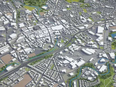 Bolton Low-poly 3D model