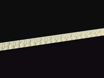 baguette flintstone beveled edge trim in x ft Free 3D model