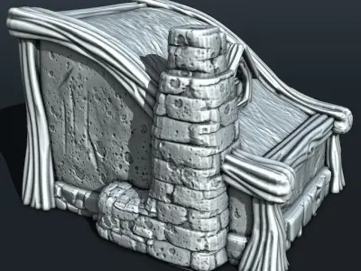medieval house 3D print model