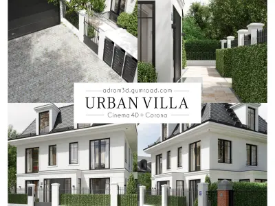 Urban Villa for Cinema 4D and Corona 3D model