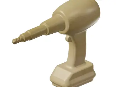 Wooden Cordless Power Drill Toy 3D model