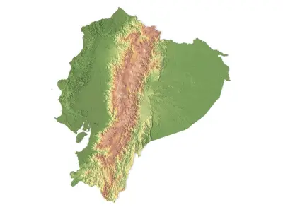 Ecuador Terrain 3D Map 3D model