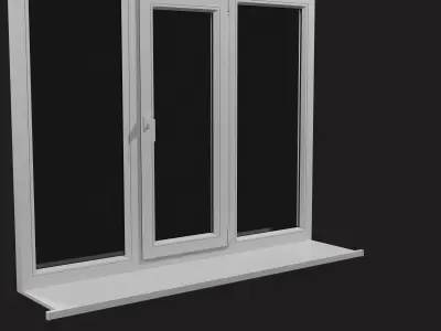 PVC window Low-poly 3D model