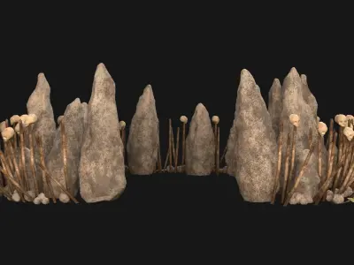 CULT SACRIFICE PLACE JUNGLE SWAMP TRIBE TRIBAL AAA COLLECTION Low-poly 3D model