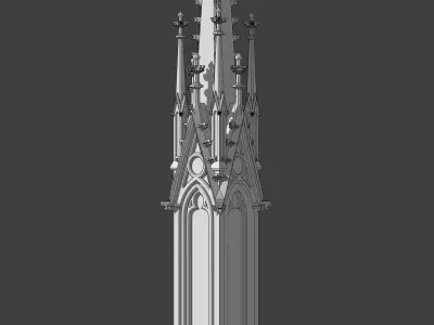Gothic Spire of Cologne Cathedral 3D print model