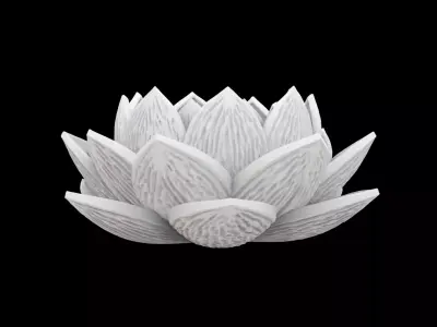 Candle Holder Lotus Design 3D Print Model 3D print model