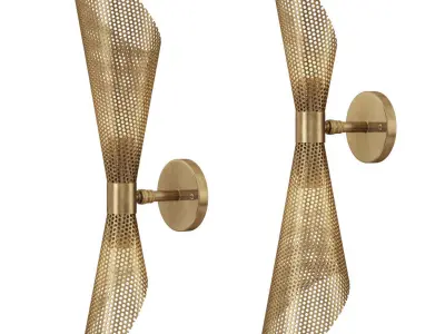1stdibs Rewire Custom Brass Perforated Sconce 3D model