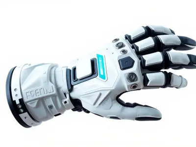 Futuristic Robotic Glove Model Pack Low-poly 3D model
