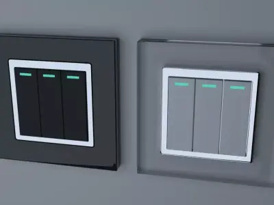 Retrotouch RTS2005 Mechanical Light Switch 3 gang 3D model