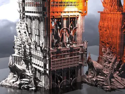 Sauron inspired Tower Ruins 1 3D model