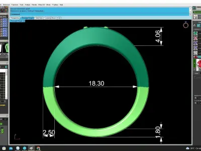 Modern Multi Band Pave Gemstone Ring Jewelry 3D Model 4505 3D print model