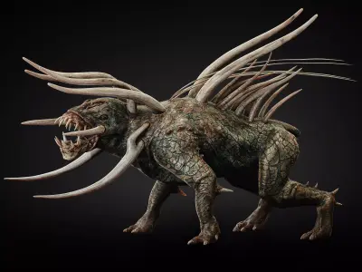Predator Hound Low-poly 3D model