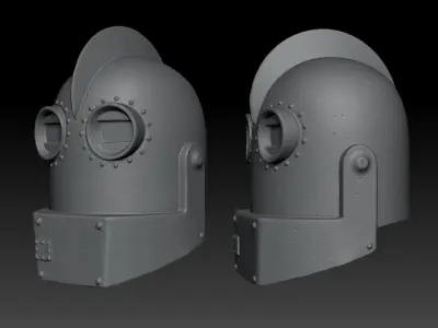  Iron Giant Military  Head 3D Print Model 3D print model