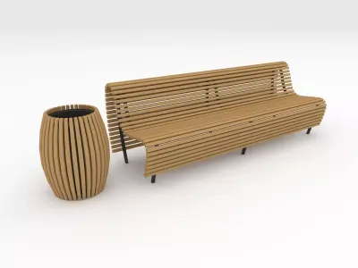 Bench Park 56 3D model