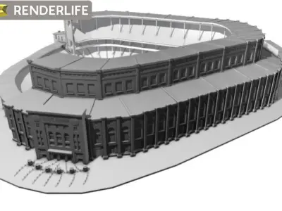 Yankee stadium exterior 3D model