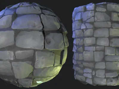 Stylized Brick Wall Material 05 Texture