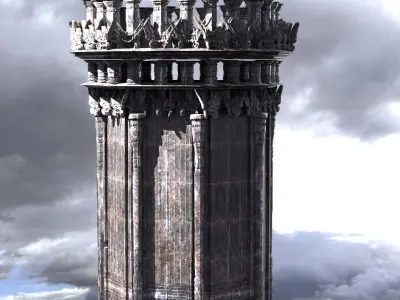 Dark Celtic Gods Tower 1 3D model