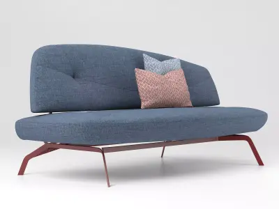 Bandy sofa with pillows 3D model