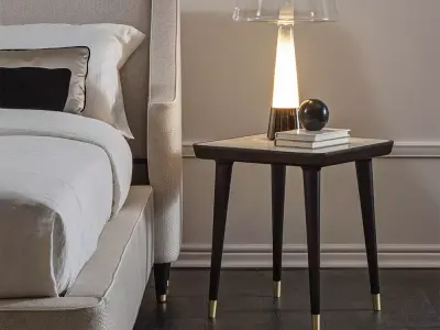 Transparent Glass Modern Table Lamp Low-poly 3D model