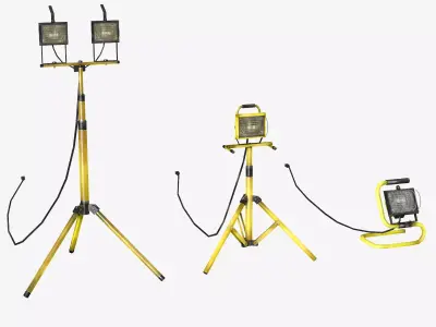 Halogen Work Lights Low-poly 3D model