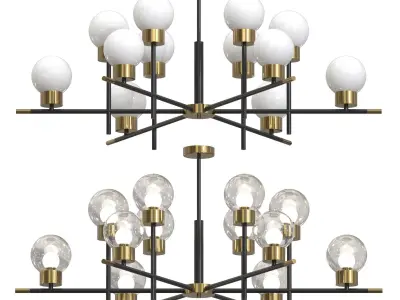 Ceiling chandelier collection 12 3D Model Pack