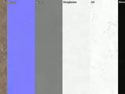 Cracked Concrete Wall PBR Texture