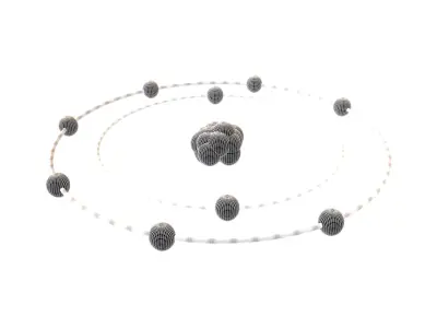 Fluorine Chemical Element v1 003 Low-poly 3D model