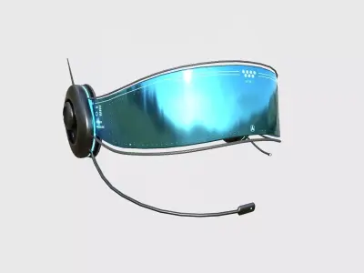 SciFi Glasses H08 Dark Steel - Character Design Fashion Low-poly 3D model
