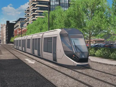 Alstom Citadis 402 - Dubai Tram Low-poly 3D model