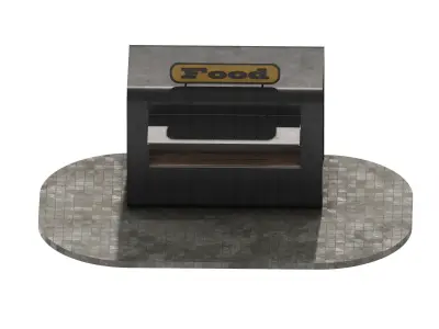 Kiosk 2 box with sign 3D model