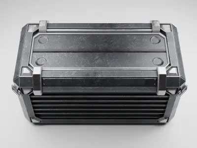 Futuristic Scifi Chest Low-poly 3D model