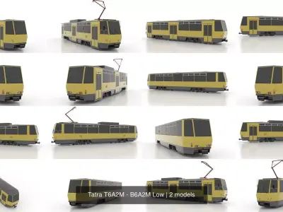 Tatra T6A2M - B6A2M Low 3D Model Pack