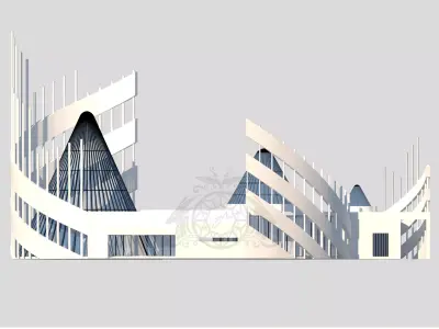 Contemporary Parametric Building Concept 3D model
