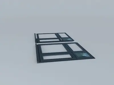 Green Office Window 3D model