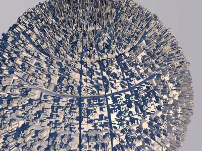 Sci Fi Sphere Shape Triangle 3D model 2019 3D model 3D model